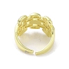 Brass Pave Cubic Zirconia Open Cuff Rings RJEW-M170-17G-3