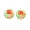 Ocean Theme Flat Round Resin Cabochons CRES-T025-02I-1