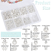 400Pcs 8 Styles Alloy & Brass Spacer Beads DIY-PA0001-93-2