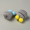 Woolen Crochet Mini Hat with Double Pom Pom Ball DIY-WH0032-56I-2