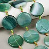 Natural Banded Agate Coin Beads Strands GG-CBAE0EB-06C-1