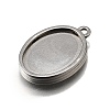 304 Stainless Steel Pendant Cabochon Settings X-STAS-S181-02P-E-2