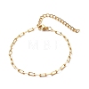 2Pcs 2 Style Brass Paperclip Chains & 304 Stainless Steel Satellite Chains Bracelets Set BJEW-JB08620-01-7