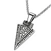 Vintage 304 Stainless Steel Arrow Head Pendant Necklaces for Men WG2A74C-01-5
