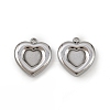 304 Stainless Steel Pendant Cabochon Settings STAS-L022-533P-1