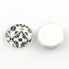 Half Round/Dome Floral Photo Glass Flatback Cabochons for DIY Projects X-GGLA-Q037-12mm-01-2