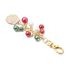 6Pcs Christmas Alloy Enamel Pendant Decorations HJEW-JM03683-5