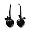 Heart Natural Obsidian Pendant Decorations G-K353-07C-1