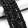 Natural Black Onyx Beads Strands G-G177-E16-02-2