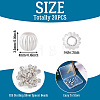 20Pcs 925 Sterling Silver Corrugated Round Spacer Beads STER-TA0001-32-4
