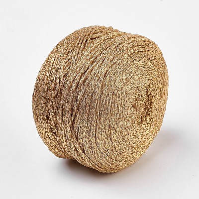 Shiny Round Metallic String Thread Cotton Cords OCOR-WH0028-02-1
