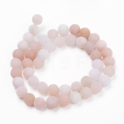 Natural Pink Aventurine Beads Strands G-F520-56-6mm-1