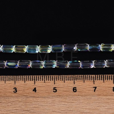 Electroplate Glass Beads Strands GLAA-Q101-02A-AB04-1