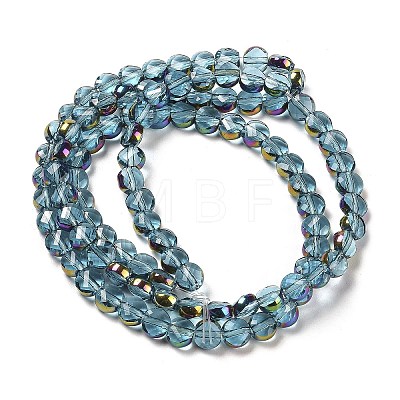 Electroplate Transparent Glass Beads Strands EGLA-Z001-02E-1
