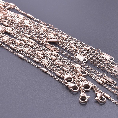 304 Stainless Steel Column Link Chain Necklaces ZK1552-3-1