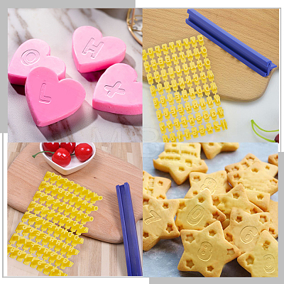 PP Plastic Letter A~Z Cookie Impress Embosser Cutter AJEW-WH0504-24-1