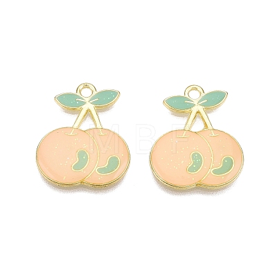 Light Gold Plated Alloy Enamel Pendants PALLOY-N176-25C-RS-1