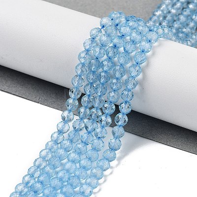 Natural Blue Topaz Beads Strands G-B088-C05-04-1