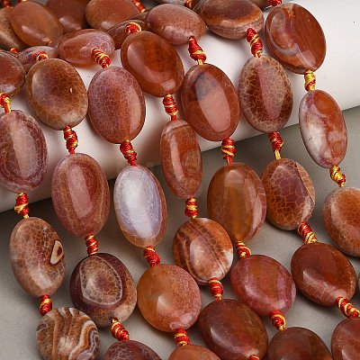 Natural Fire Crackle Agate Beads Strands GG-CBAE0EB-03A-1