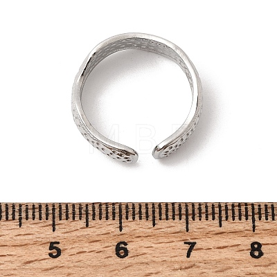 304 Stainless Steel Cuff Open Rings RJEW-P188-02B-P-1