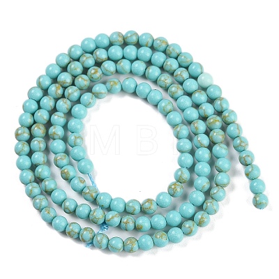 Synthetic Turquoise Beads Strands G-U004-02E-1