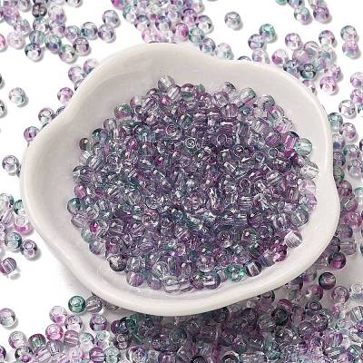 Transparent Colours Glass Round Beads SEED-F006-05A-12-1