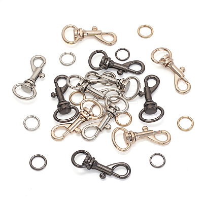  15Pcs 6 Colors Alloy Swivel Snap Hook Clasps FIND-TA0003-79-1