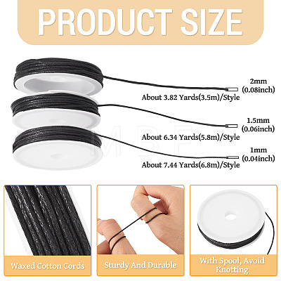 16.1M 3 Styles Waxed Cotton Cords YC-TA0001-23B-1