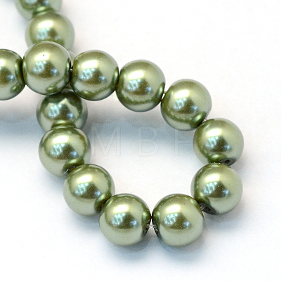 Baking Painted Glass Pearl Bead Strands HY-Q003-3mm-49-1