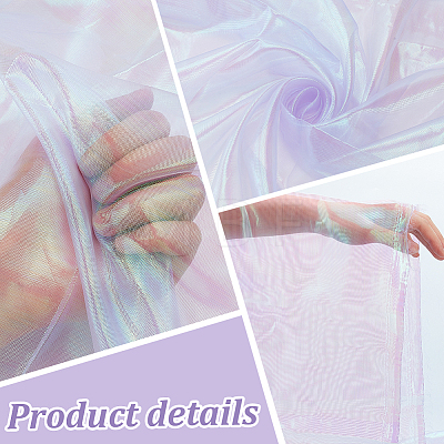Laser Polyester Mesh Fabric for DIY Crafts DIY-WH0888-06B-1