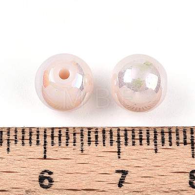 Electroplate Pearlized Glass Pearl Beads EGLA-T021-14B-10-1