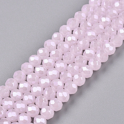 Electroplate Glass Beads Strands EGLA-A044-J4mm-A02-1