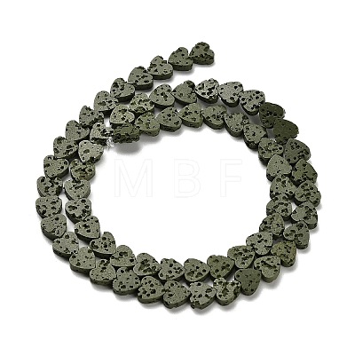 Synthetic Lava Rock Dyed Beads Strands G-R010-01D-1