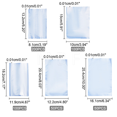   500Pcs PVC Heat Shrink Film Wrap Bags OPC-PH0001-33-1