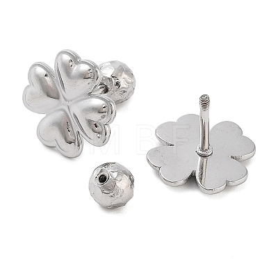 Non-Tarnish 304 Stainless Steel Stud Earrings for Women EJEW-G397-01P-1