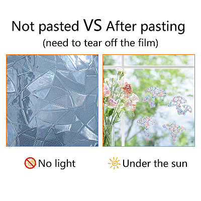 Waterproof PVC Colored Laser Stained Window Film Adhesive Stickers DIY-WH0256-095-1