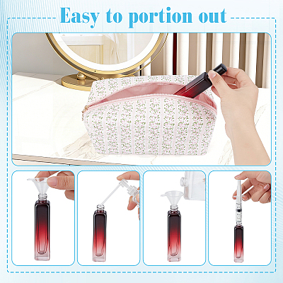 14Pcs Rectangle Gradient Glass Spray Bottle AJEW-GO0005-86-1