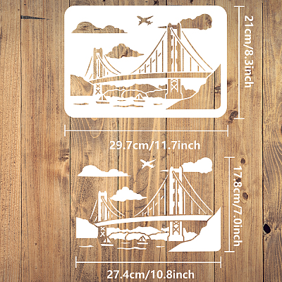 Plastic Drawing Painting Stencils Templates DIY-WH0396-478-1