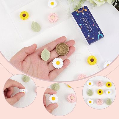 12Pcs 6 Style Food Grade Eco-Friendly Silicone Beads SIL-SC0001-21-1