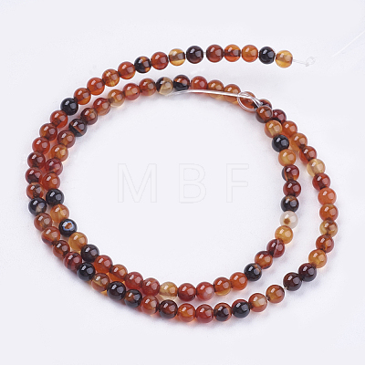 Natural Agate Bead Strands G-R173-4mm-05-1