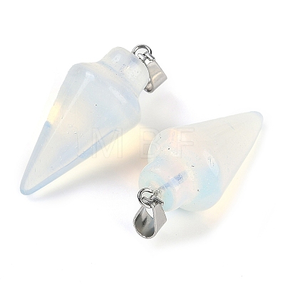 Opalite Gemstone Pointed Pendants G-K384-01P-06-1