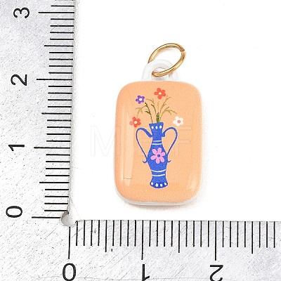 304 Stainless Steel Enamel Pendants LS-STAS-C169-01B-1