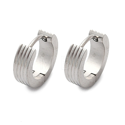 304 Stainless Steel Polishing Effect Hoop Earrings EJEW-M001-40C-P-1