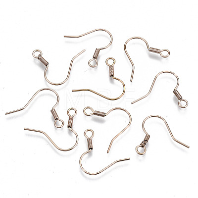 304 Stainless Steel Earring Hooks X-STAS-S111-002RG-NR-1