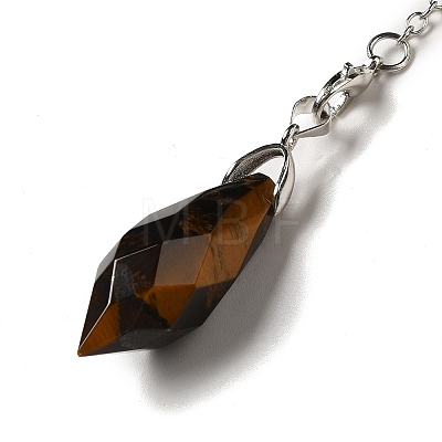 Natural Tiger Eye Dowsing Pendulum Big Pendants G-H286-03P-09-1