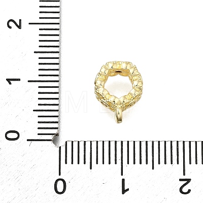 Brass with Cubic Zirconia Tube Bails KK-Q048-01G-1