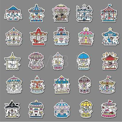 50Pcs Carousel PET Stickers PW-WG2DB4E-01-1