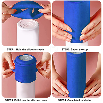 Silicone Cup Sleeve AJEW-WH0244-02C-1