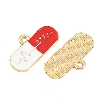Medical Theme Alloy Enamel Pendants AL-CBA2919-03G-08C-1