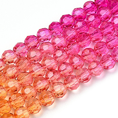 Transparent Glass Beads Strands GLAA-E036-07K-1